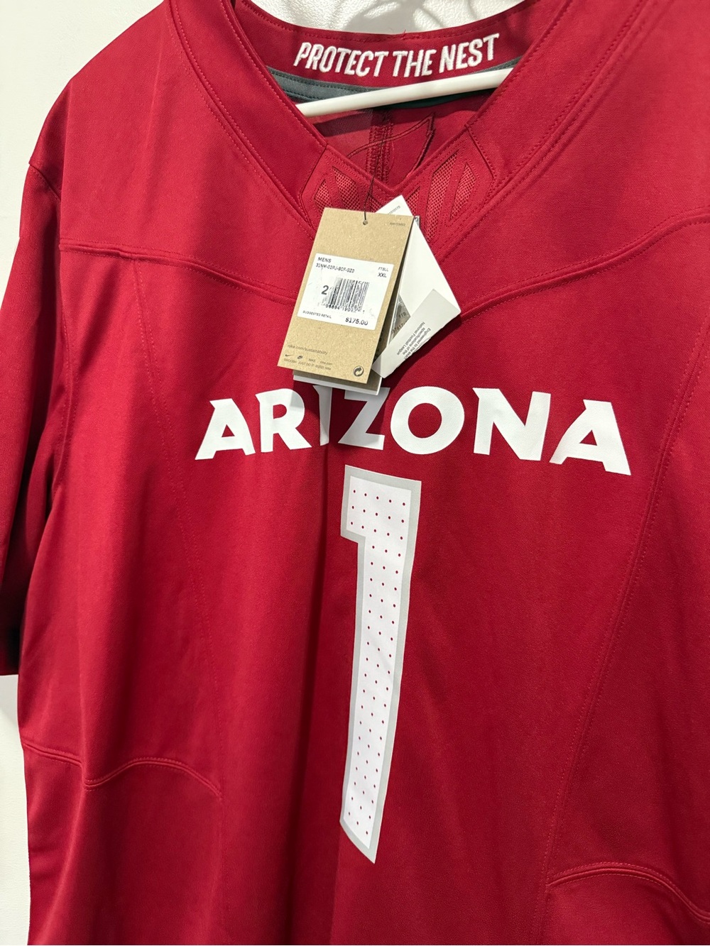 Nike Red NFL Engineered Football Jersey Label Detail